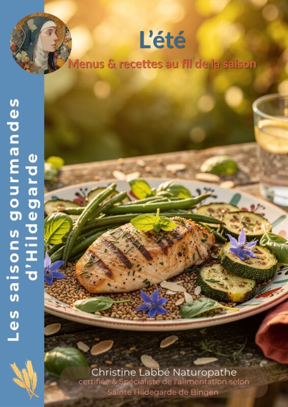 Couverture de l'ebook "Cuisiner tout au long de l'été avec Hildegarde"